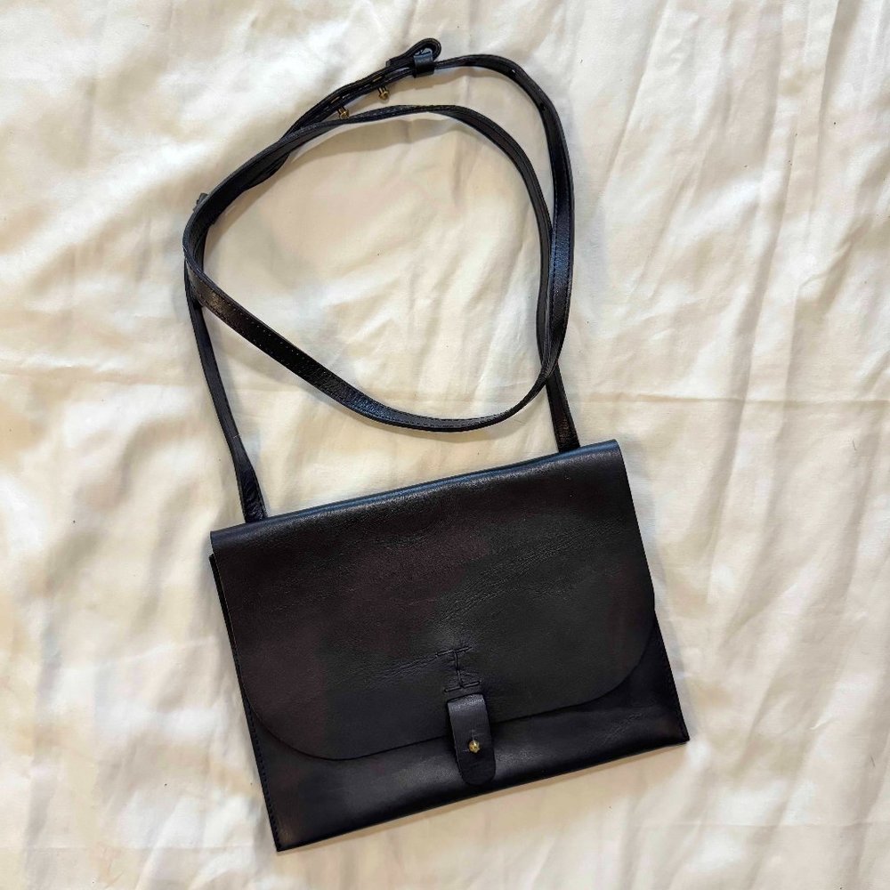 NWOT lucky brand the point collection cross body black leather bag